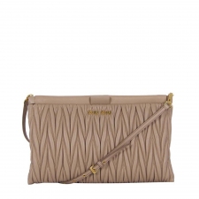 Miu Miu Clutch Matelassé Beige